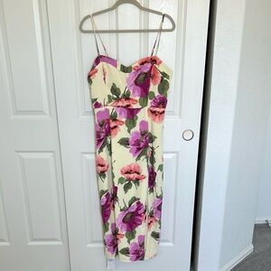 Abercrombie & Fitch Floral Dress in Cream and Purple